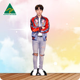 BTS Jungkook 076 Celebrity Cutout in red and blue floral jacket