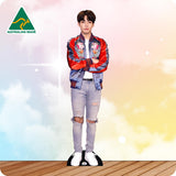 BTS Jungkook 076 Celebrity Cutout in red and blue floral jacket