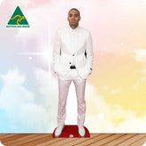 Chris Brown 422 White Suit Celebrity Cutout