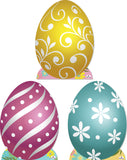 Easter Eggs 907 Cardboard Cutout Set of 3