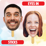 Custom Face Masks - Face on a Stick (If you just need 1 mask per image uploaded)