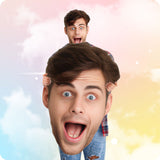 Custom Giant Size Head Cutout with Bonus 10 FREE Faces on a Stick - LIMITED TIME OFFER