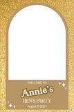 Gold Glitter Effect Selfie Frame Small - 90cm x 60cm