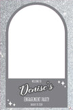 Silver Glitter Effect Welcome Board & Selfie Frame Bundle