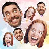 Custom Face Masks - Face on a Stick (If you just need 1 mask per image uploaded)