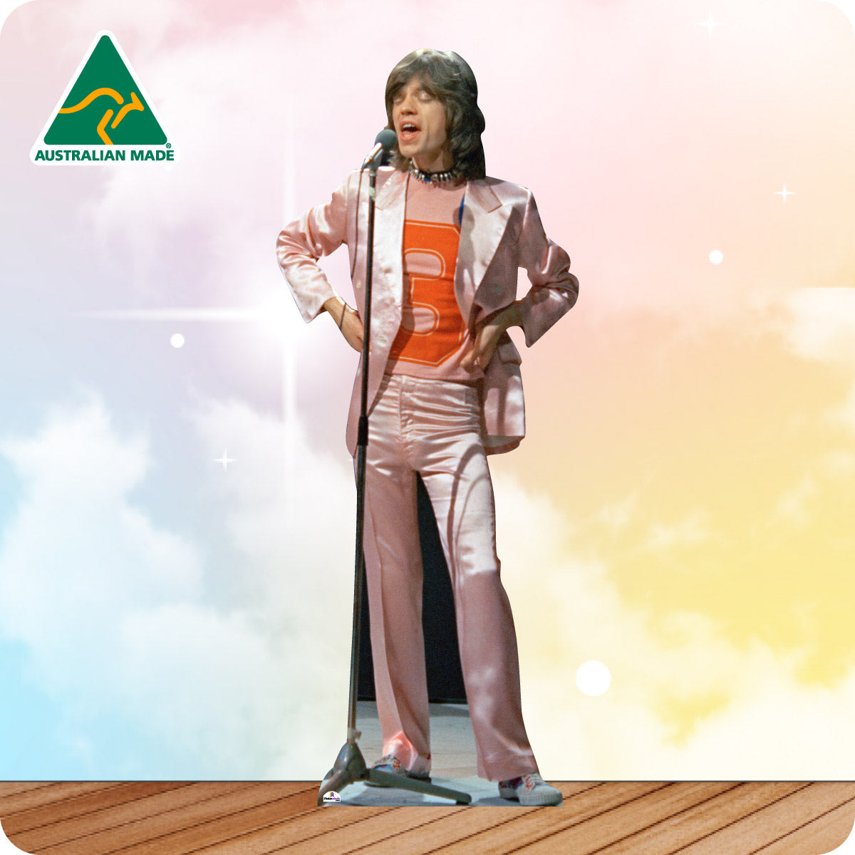 Person in a stylish outfit with 'Australian Made' logo in the corner
