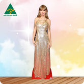 Taylor Swift in Gold Dress Celebrity Cutout