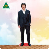 Man in a suit standing on a red carpet with 'Australian Made' logo in the corner.