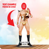 Topless Gladiator 352 Head Swap Cardboard Cutout
