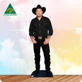 Garth Brooks 912 Celebrity Cutout Wearing a black outfit with a cowboy hat