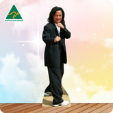Man in a black suit standing on a wooden deck with a colorful background and 'Australian Made' logo.