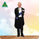 king- harles III in Tuxedo cardboard cutout