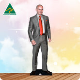 Pitbull 870 Celebrity Cutout in a grey suit with a red tie