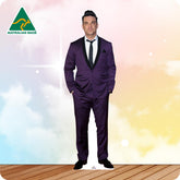 Robbie Williams in Purple Suit 499 Celebrity Cutout