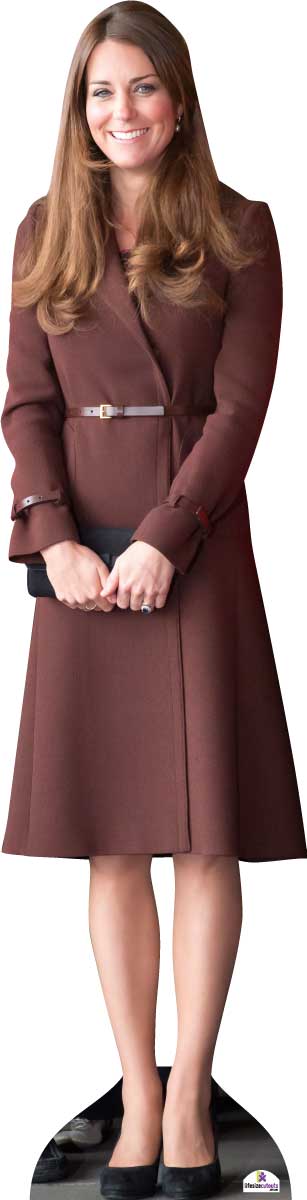 Kate Princess of Wales Brown Coat 461 Celebrity Cutout
