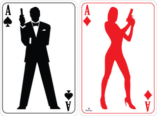 Aces Silhouette Playing Card Cardboard Cutout Package