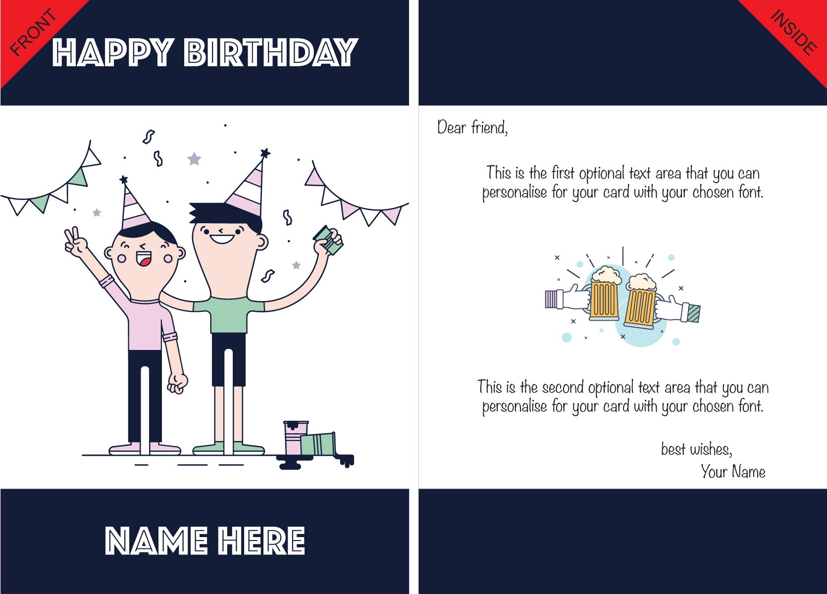Giant Greeting Card Birthday 009 - 90cm x 60cm
