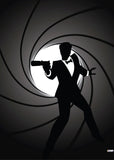 James Bond Swirl 001 Backdrop Banner - 2m H x 1.3m W