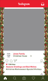 Christmas Season Theme 101 Selfie Frame - Floor Standing - Extra Large - 190cm x 90cm