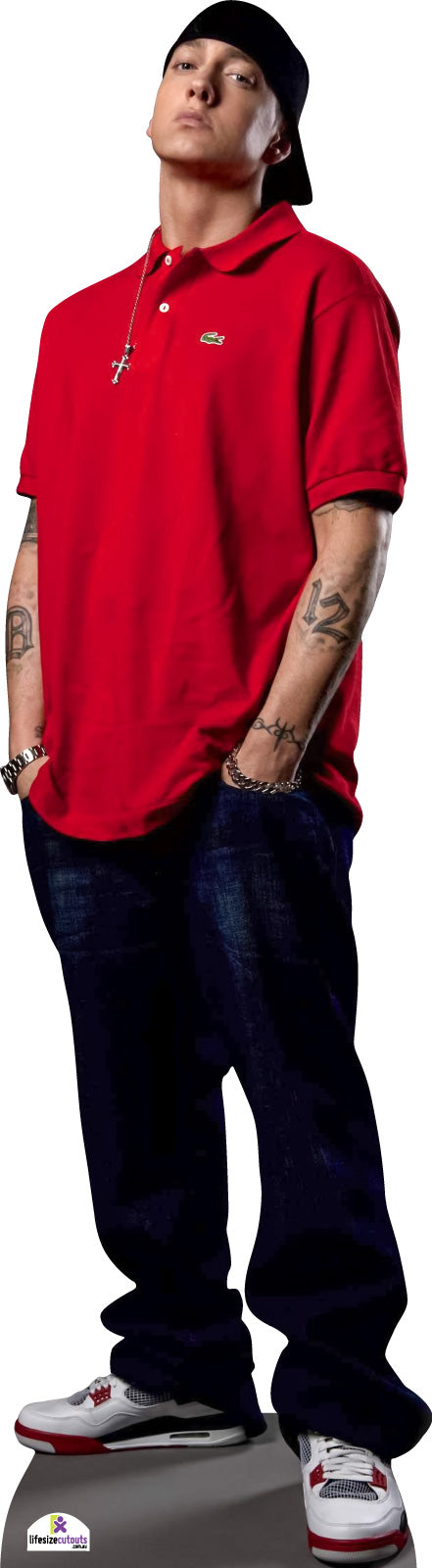 Eminem in Red Shirt Celebrity Cutout