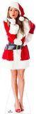 Female Santa Blowing Kisses Cardboard Cutout