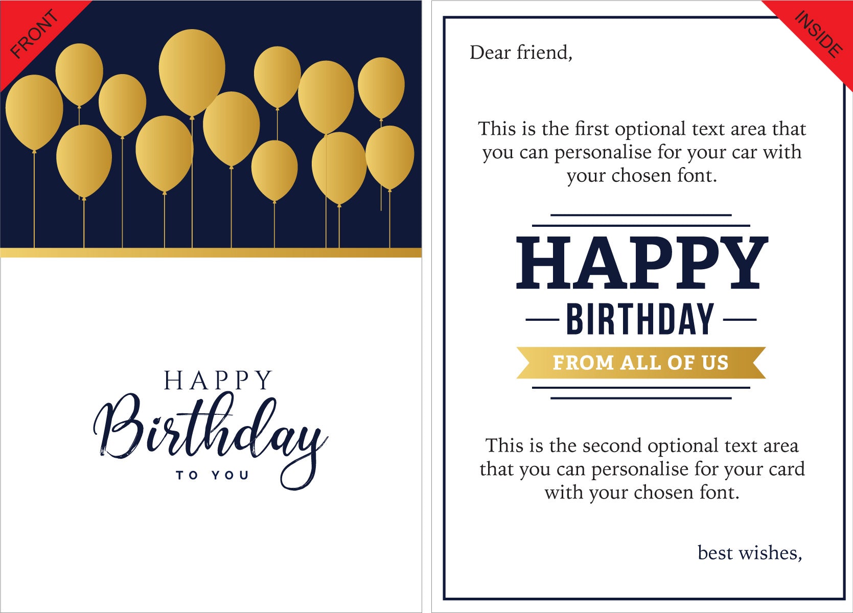 Giant Greeting Card Birthday 003 - 90cm x 60cm