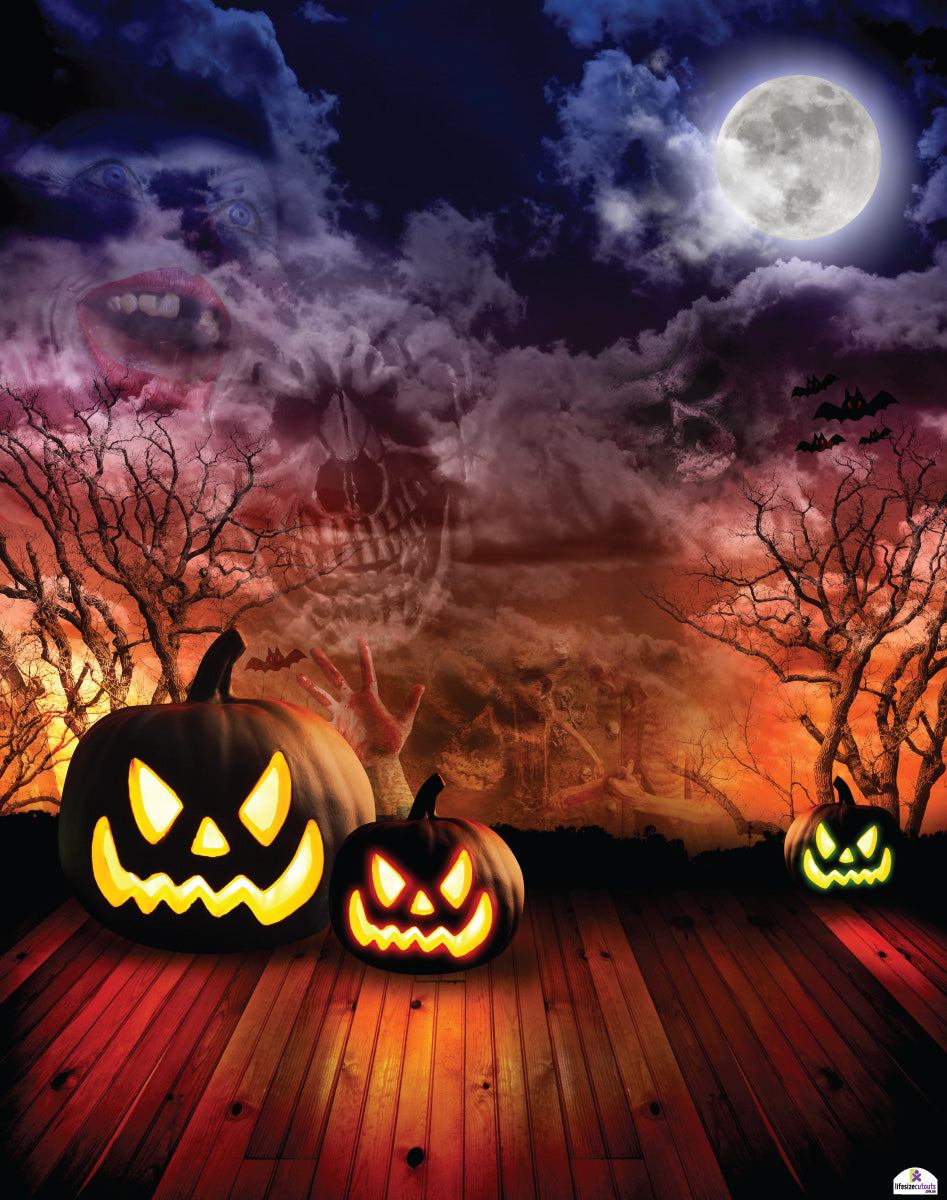Halloween Backdrop 207 Banner- 2m H x 1.3m W