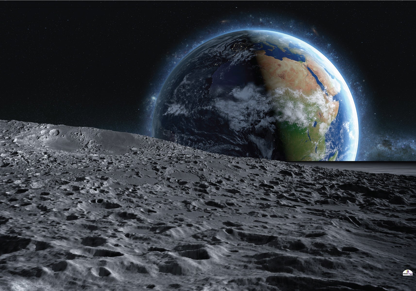Moon Surface Backdrop 891 Banner - 2m H x 2.6m W