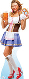 Oktoberfest Bavarian Girl in Costume Cardboard Cutout