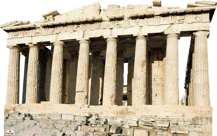 The Parthenon Cardboard Cutout