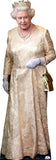 Queen Elizabeth II In Gold 892 Celebrity Cutout