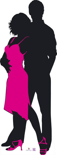 Silhouette - Dancers With Colour - Dance Party Theme Cardboard Cutout 0104