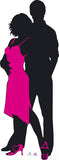 Silhouette - Dancers With Colour - Dance Party Theme Cardboard Cutout 0104