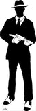 Gangster Silhouette 001 Cardboard Cutout