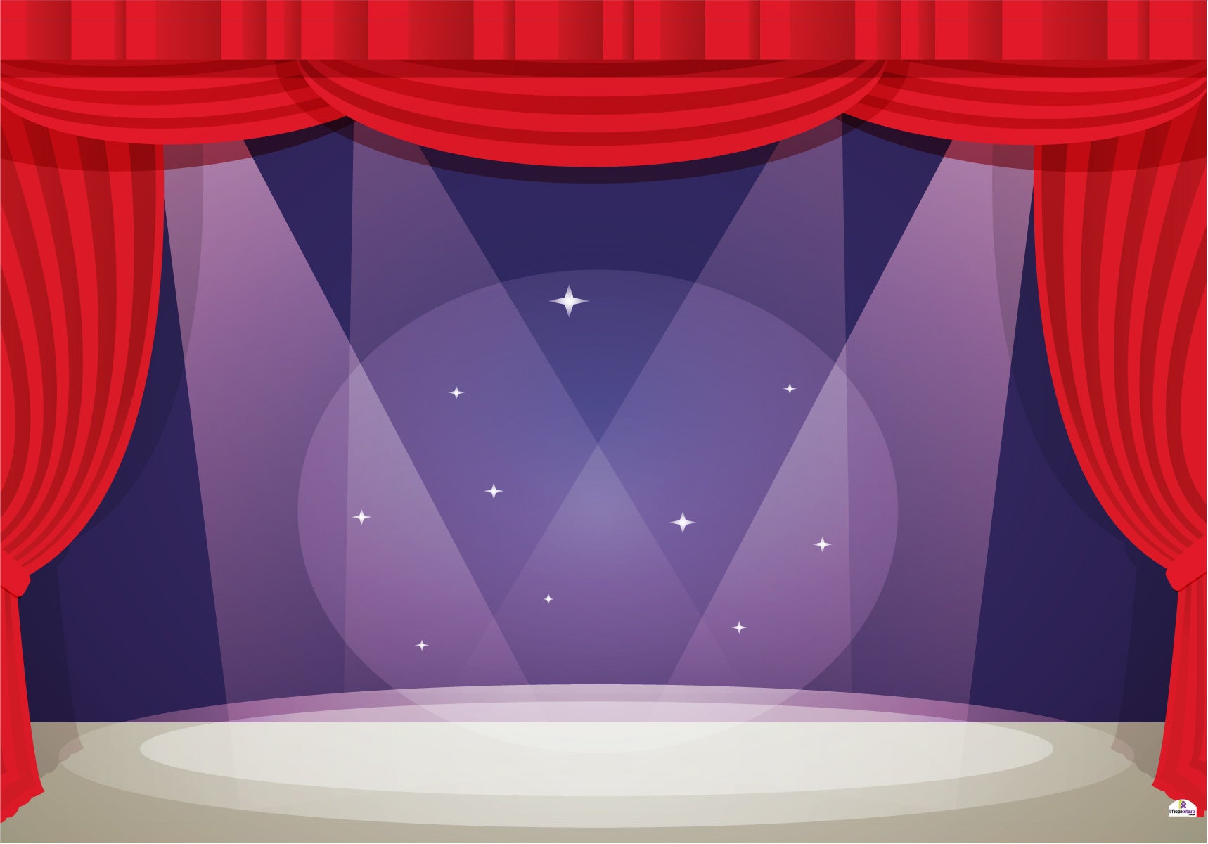 Theatre Stage Scene Backdrop Banner - 2m H x 2.6m W