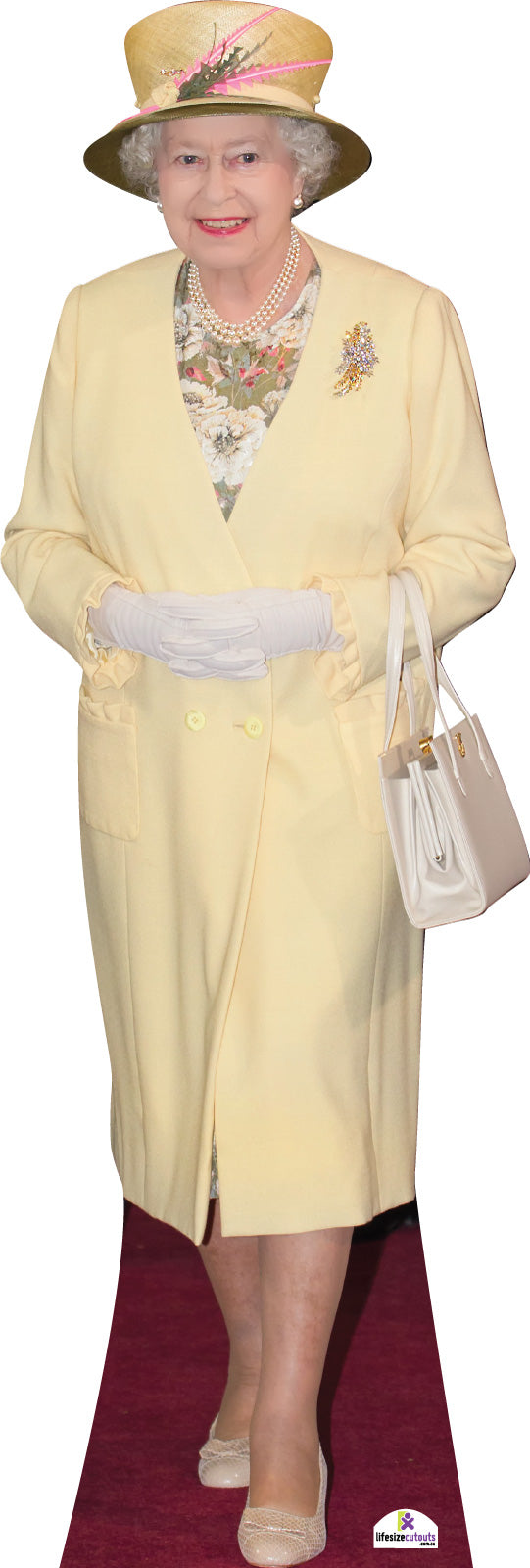 Queen Elizabeth II In Yellow N155 Celebrity Cutout