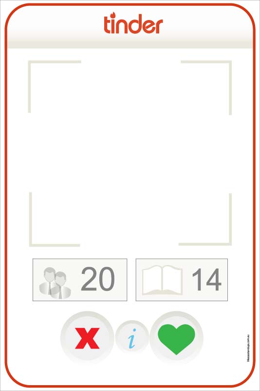 Tinder Selfie Frame Small - 90cm x 60cm