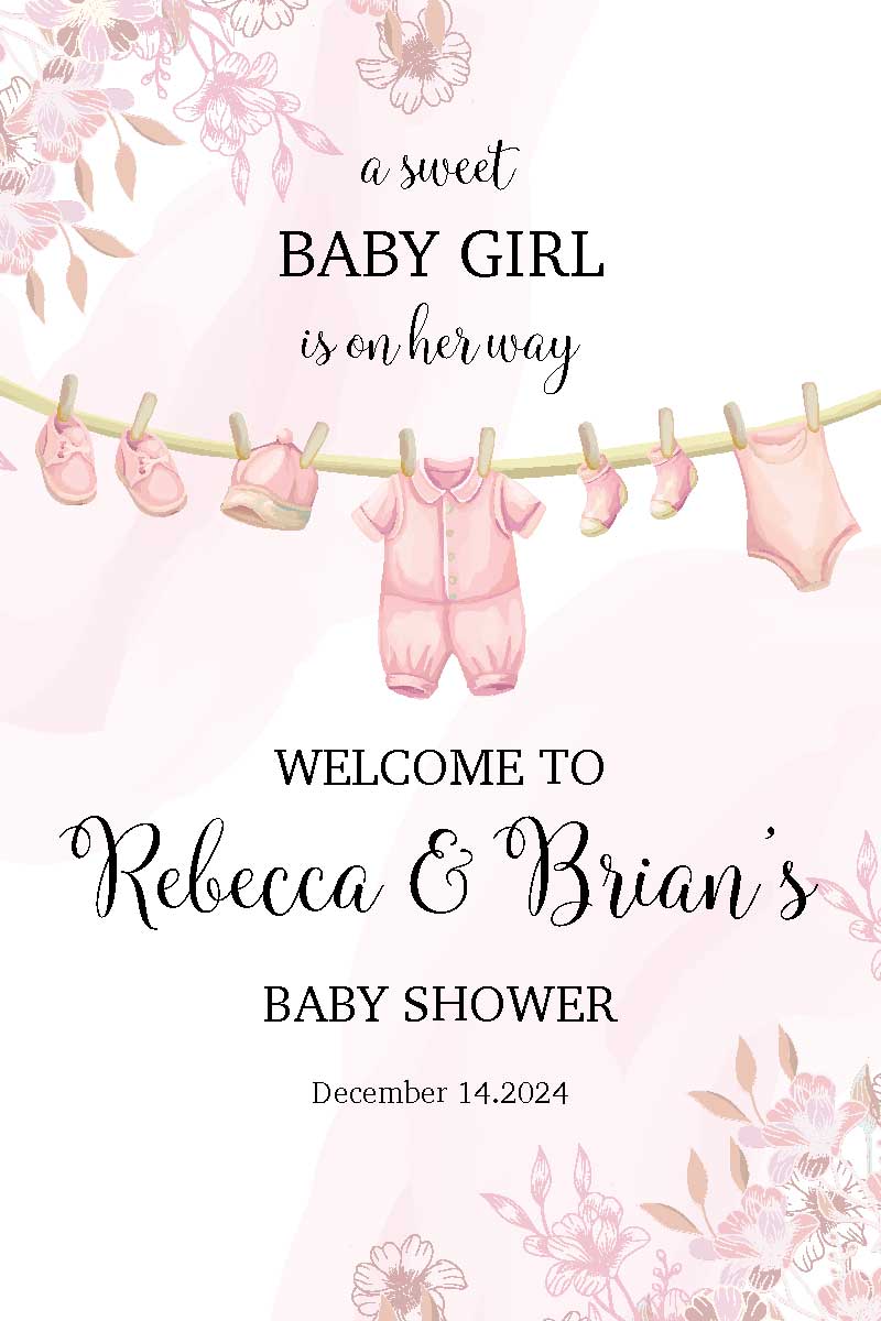 Baby Shower 226 Welcome Board Small - 90cm x 60cm