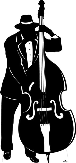 Bass Player Silhouette 771 Cardboard Cutout