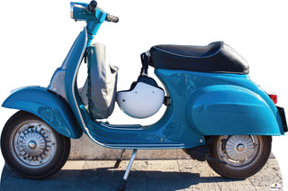 Blue Vespa 501 Cardboard Cutout