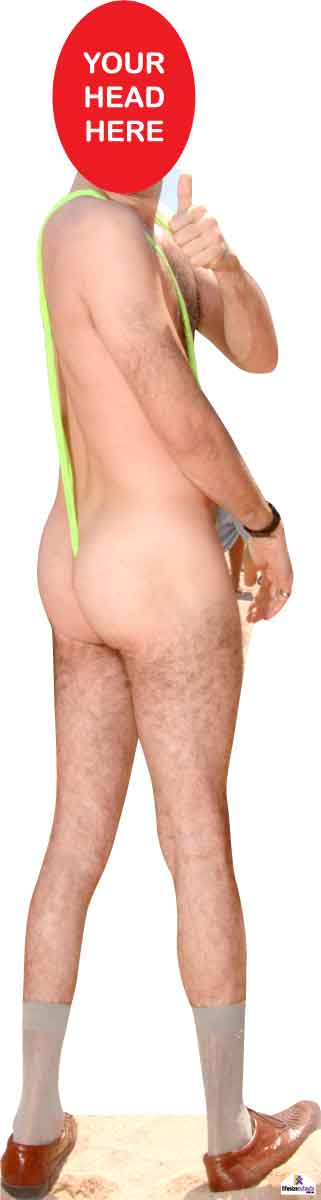 Borat in Mankini v2 500 Head Swap Cardboard Cutout