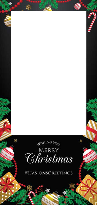 Christmas Season Theme 303 Selfie Frame - Floor Standing - Extra Large - 190cm x 90cm