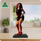 Dannii Minogue Black Dress on Stage 7396 Celebrity Acrylic Cutout