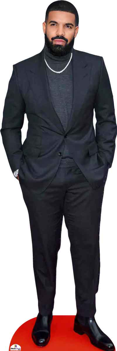 Drake 242 Dark Suit Celebrity Cutout | LifesizeCutouts