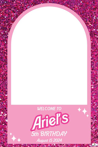 Pink Glitter Selfie Frame Small - 90cm x 60cm
