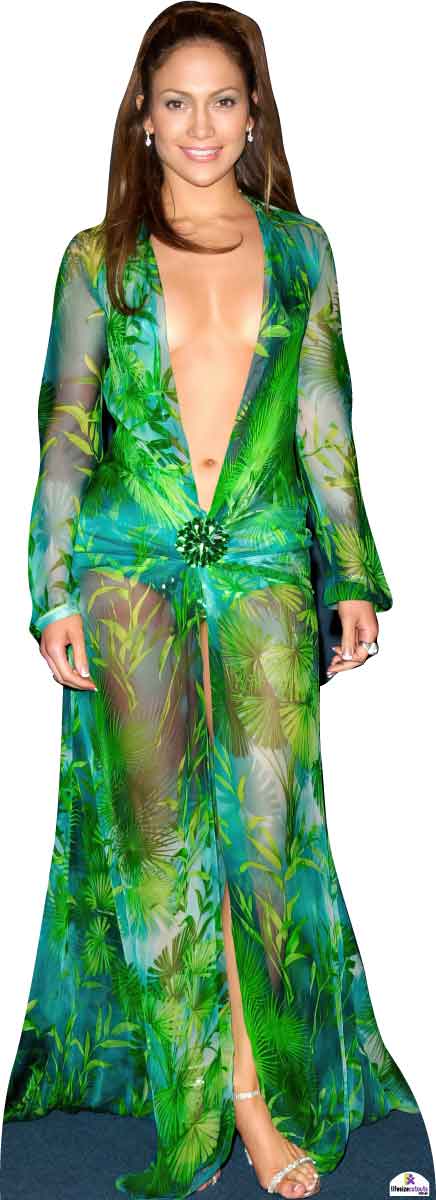 Jennifer Lopez in Green Dress 028 Celebrity Cutout