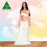 Katy Perry 242 White Dress Celebrity Cutout