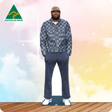 Basketball Player LeBron James In a Blue Checkered Jacket