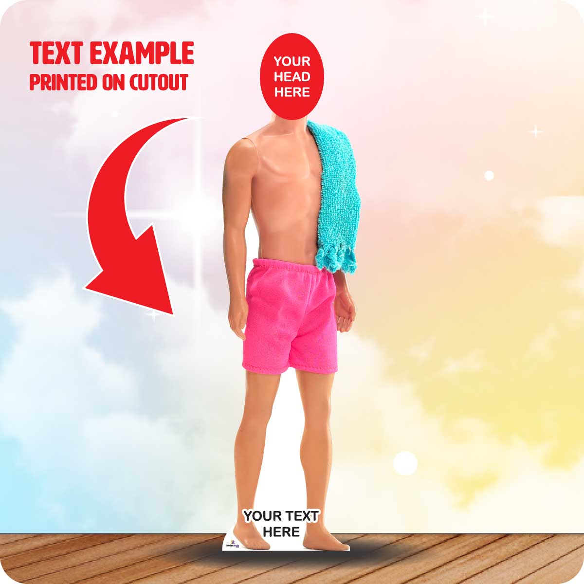 Male Doll 223 Head Swap Cardboard Cutout