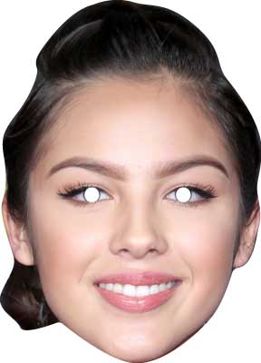 Cardboard cutout of a person's face with a plain background